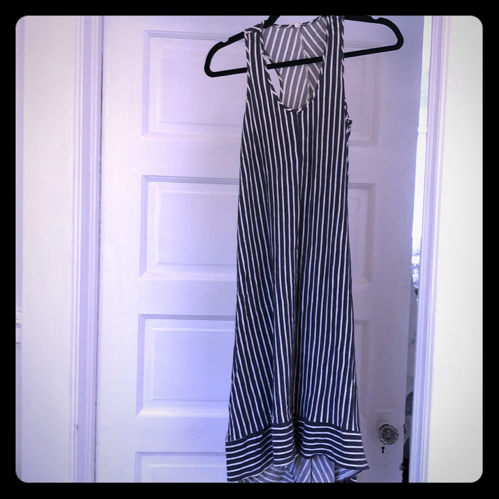 Langston blue and white striped dress (racerback)